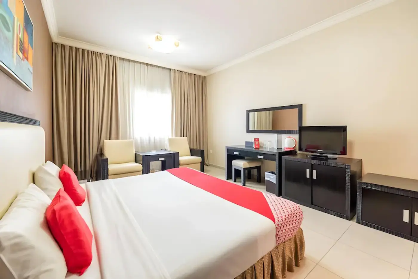 Guest room at Crystal Plaza Hotel Sharjah